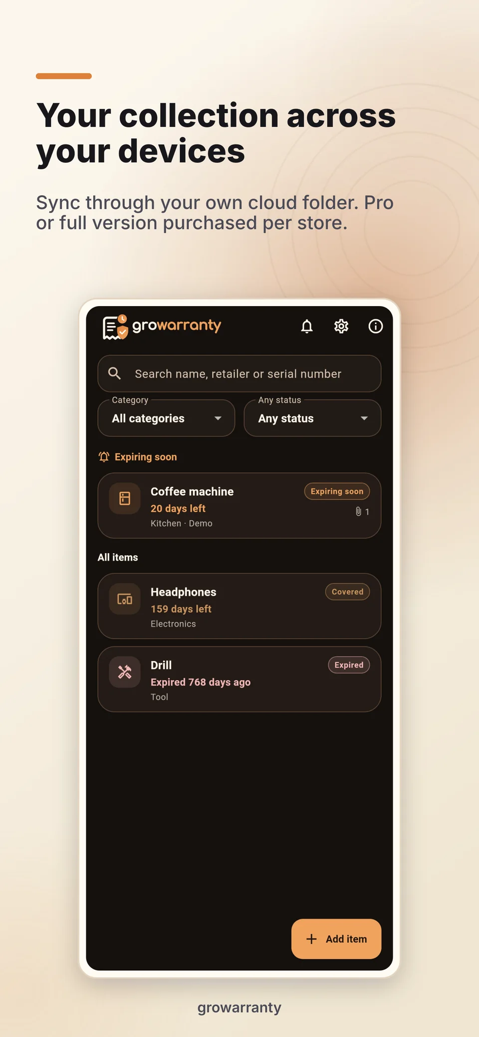 Your collection across your devices