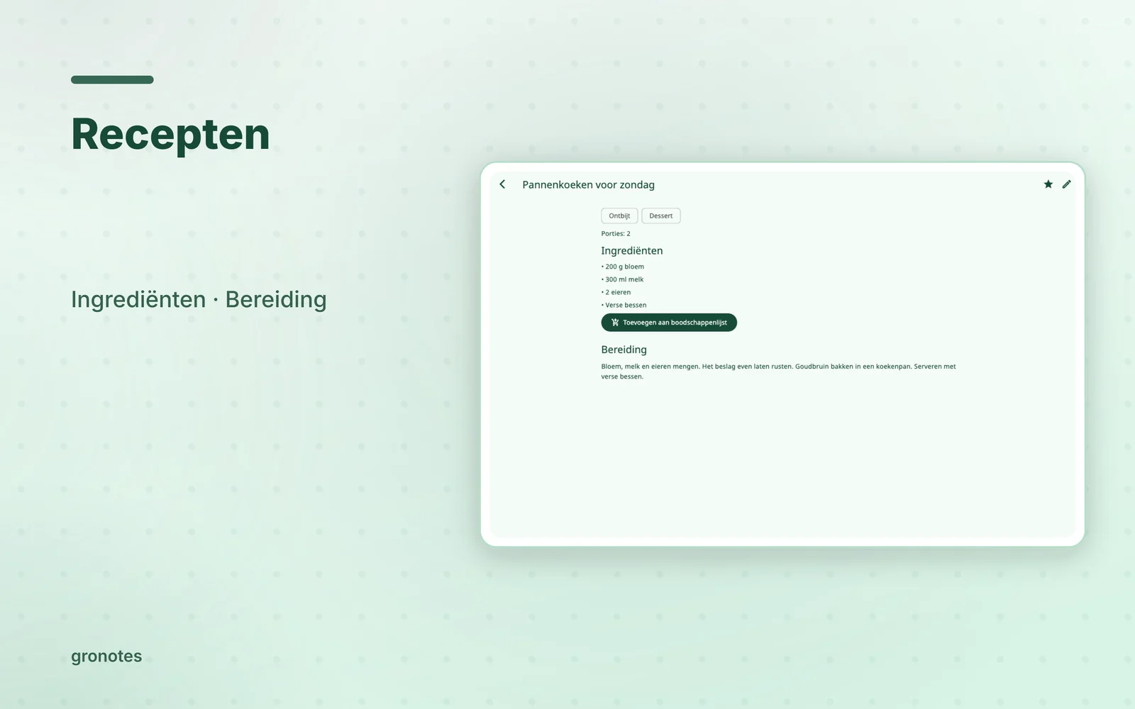 macOS · gronotes: Recepten