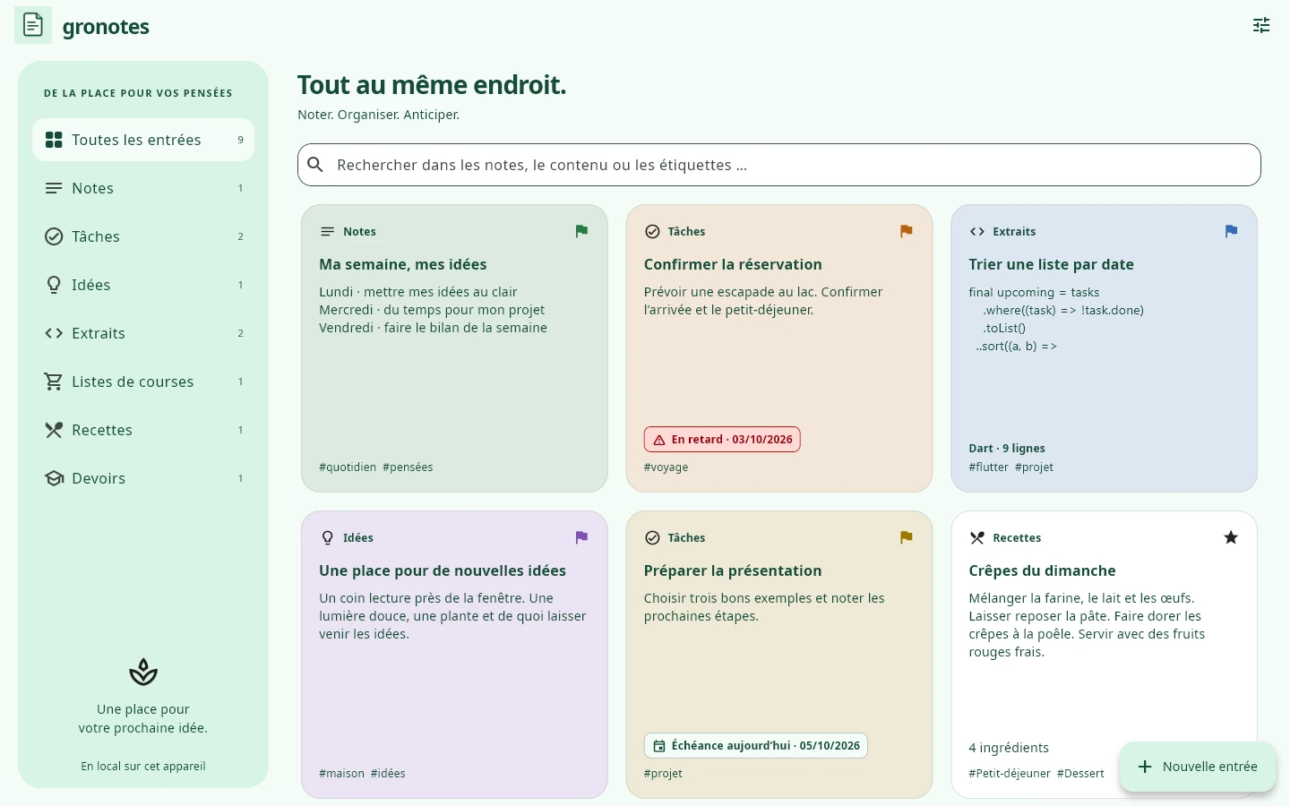 Windows · gronotes: Toutes les entrées