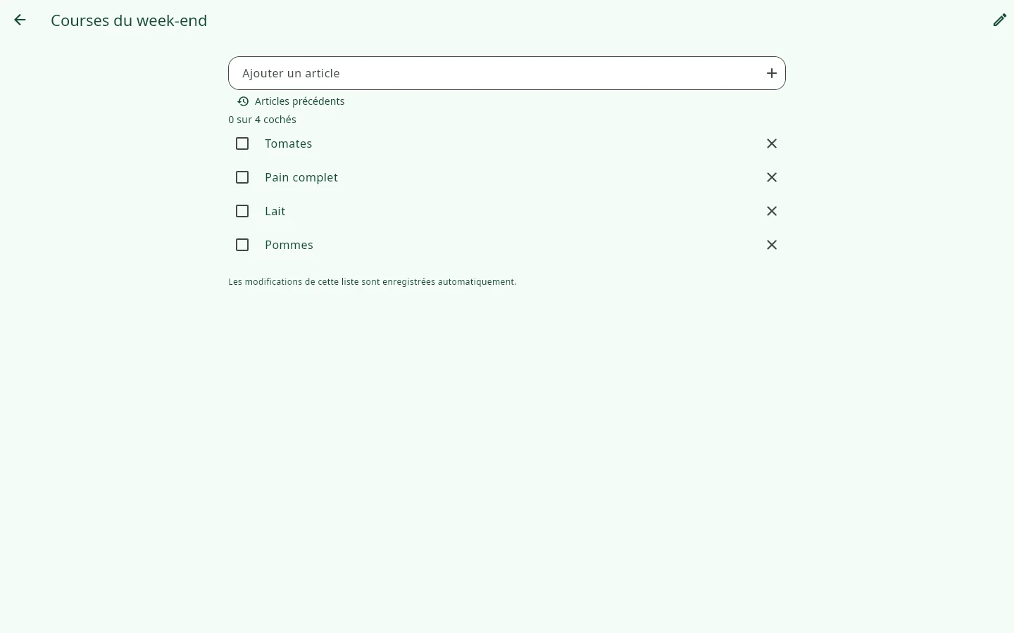 Windows · gronotes: Listes de courses