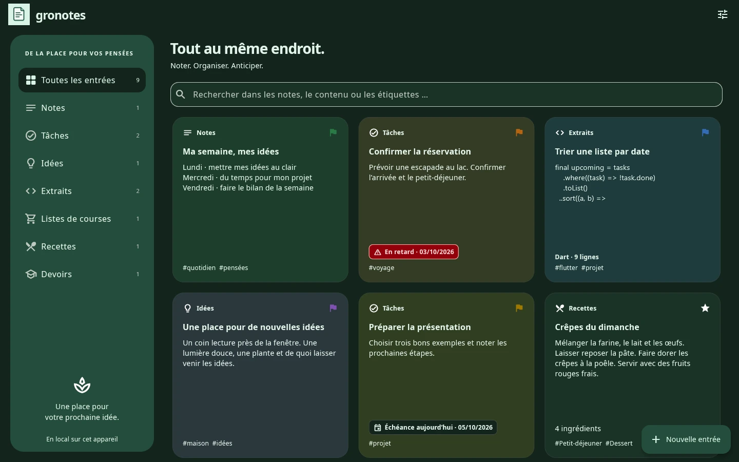 Windows · gronotes: Thème