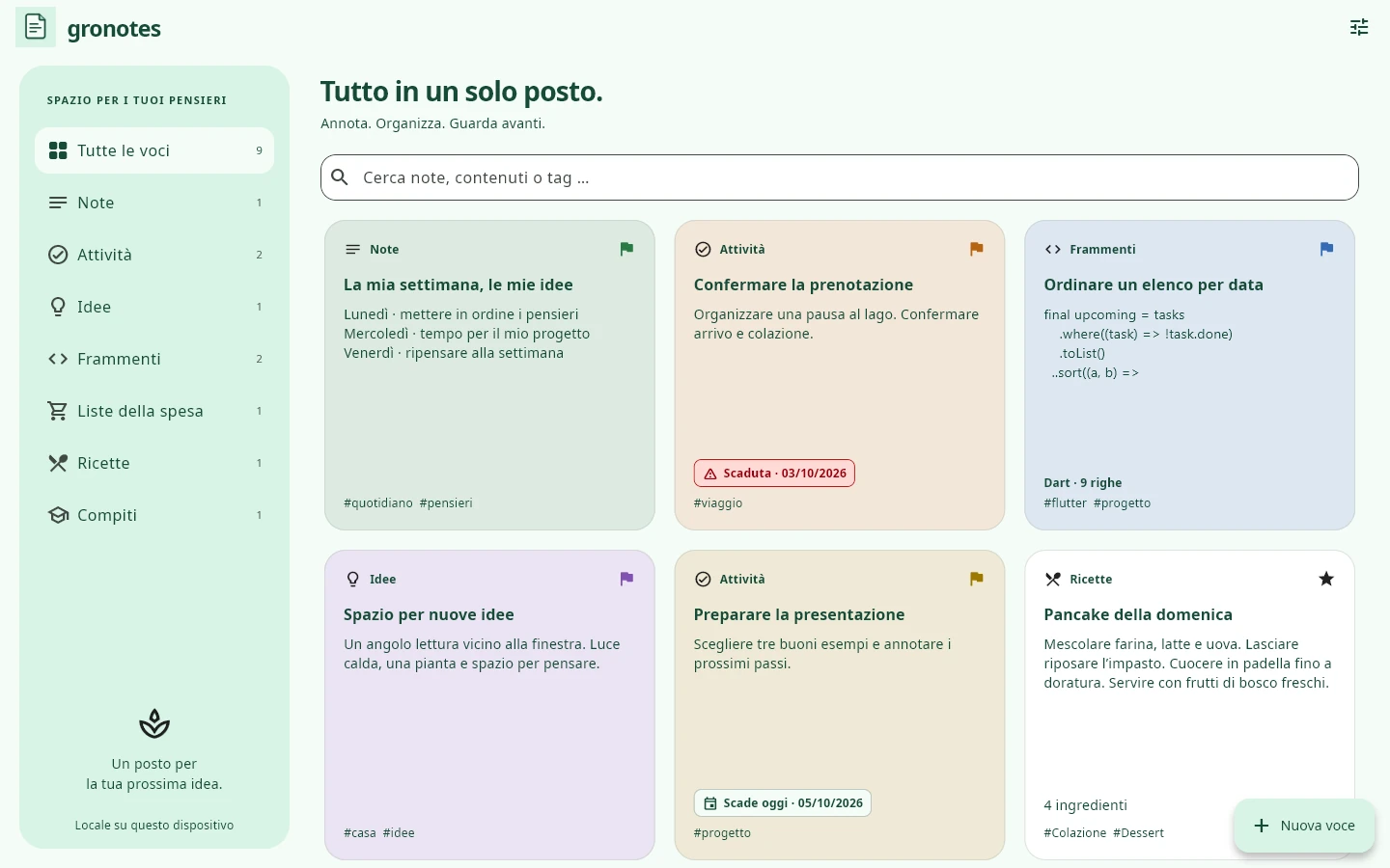 Windows · gronotes: Tutte le voci