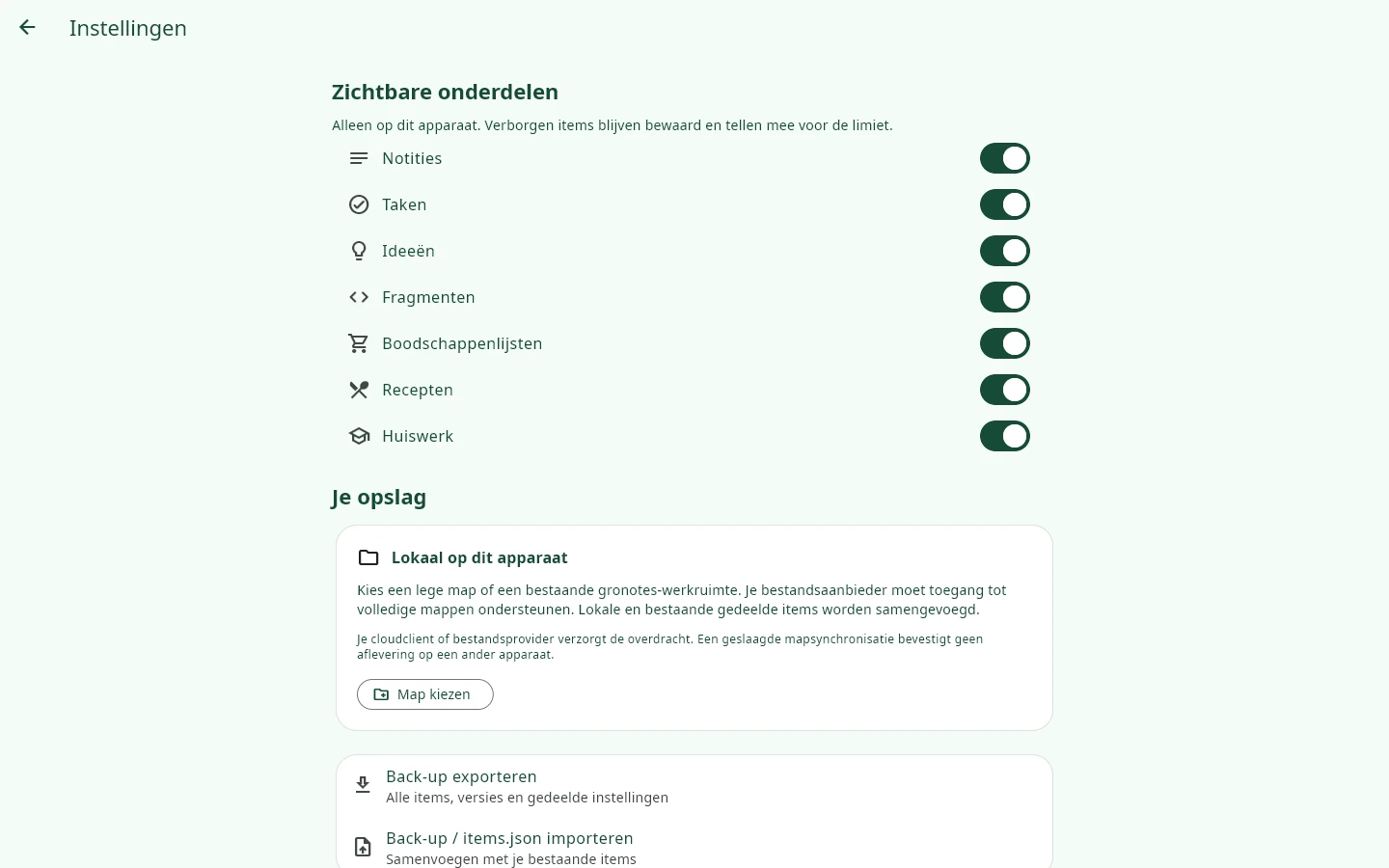 Windows · gronotes: Je opslag
