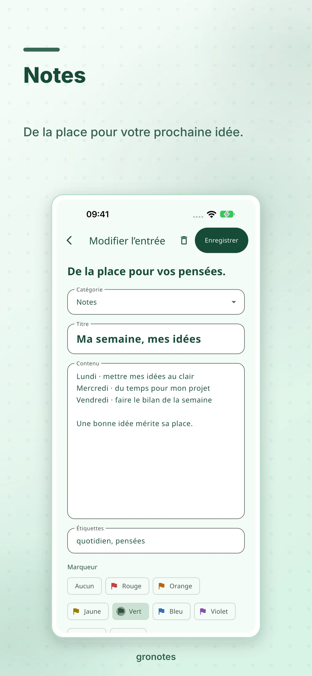 iOS · gronotes: Notes