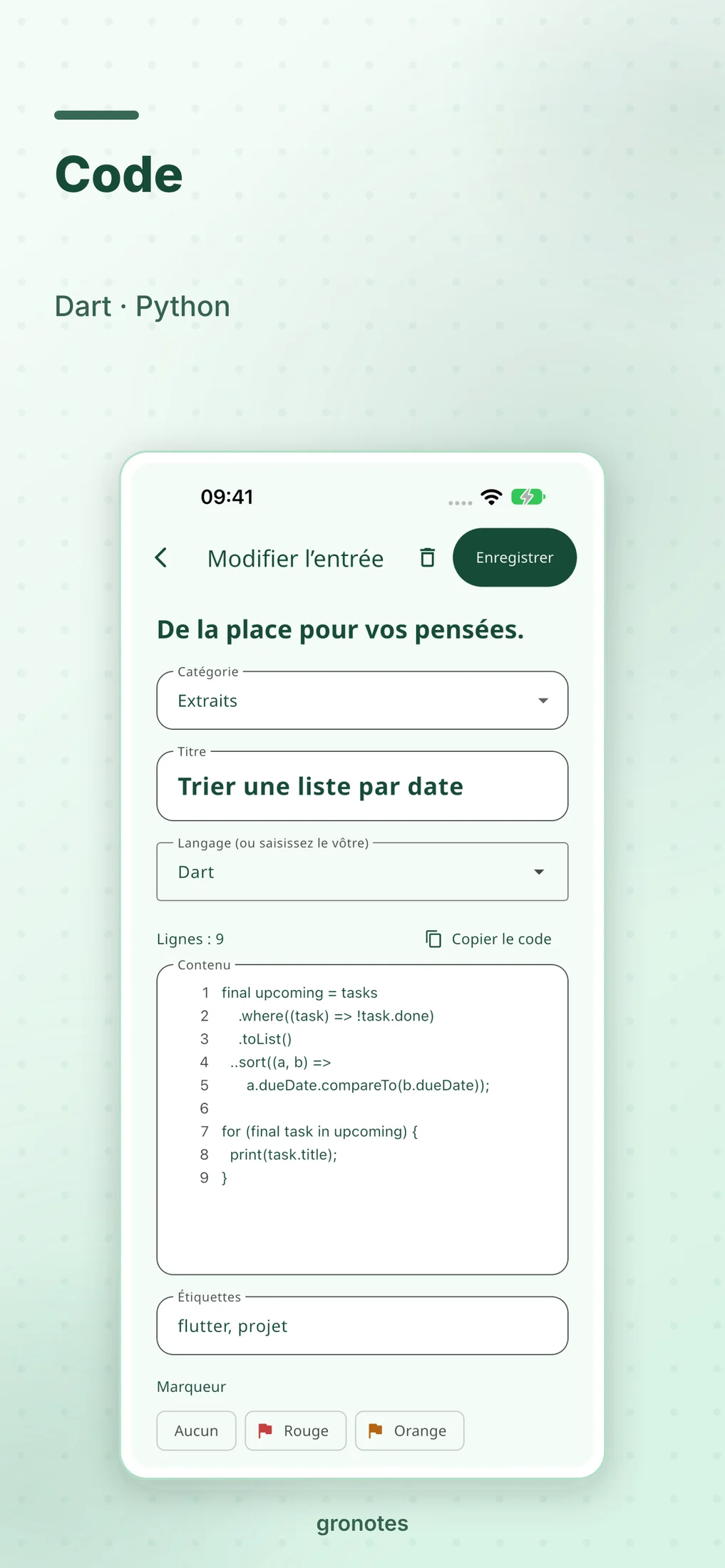 iOS · gronotes: Code