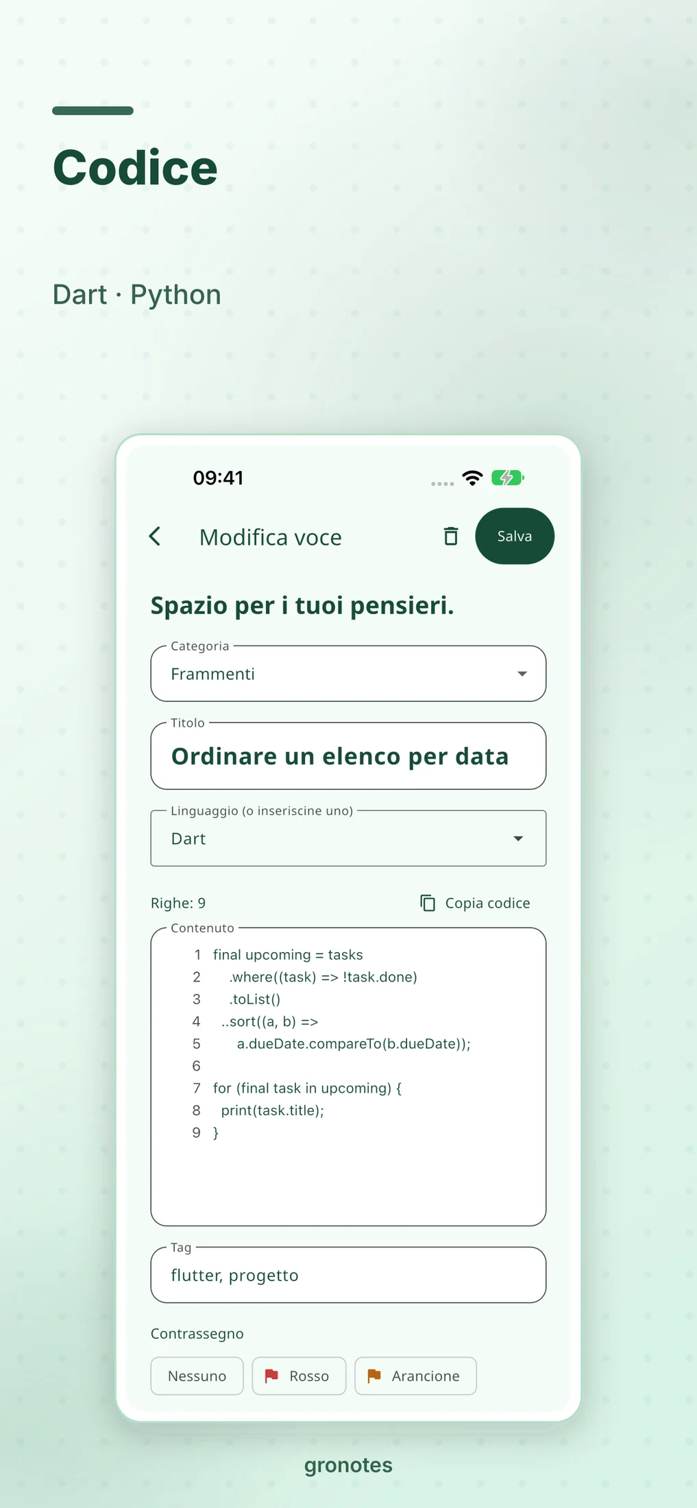 iOS · gronotes: Codice