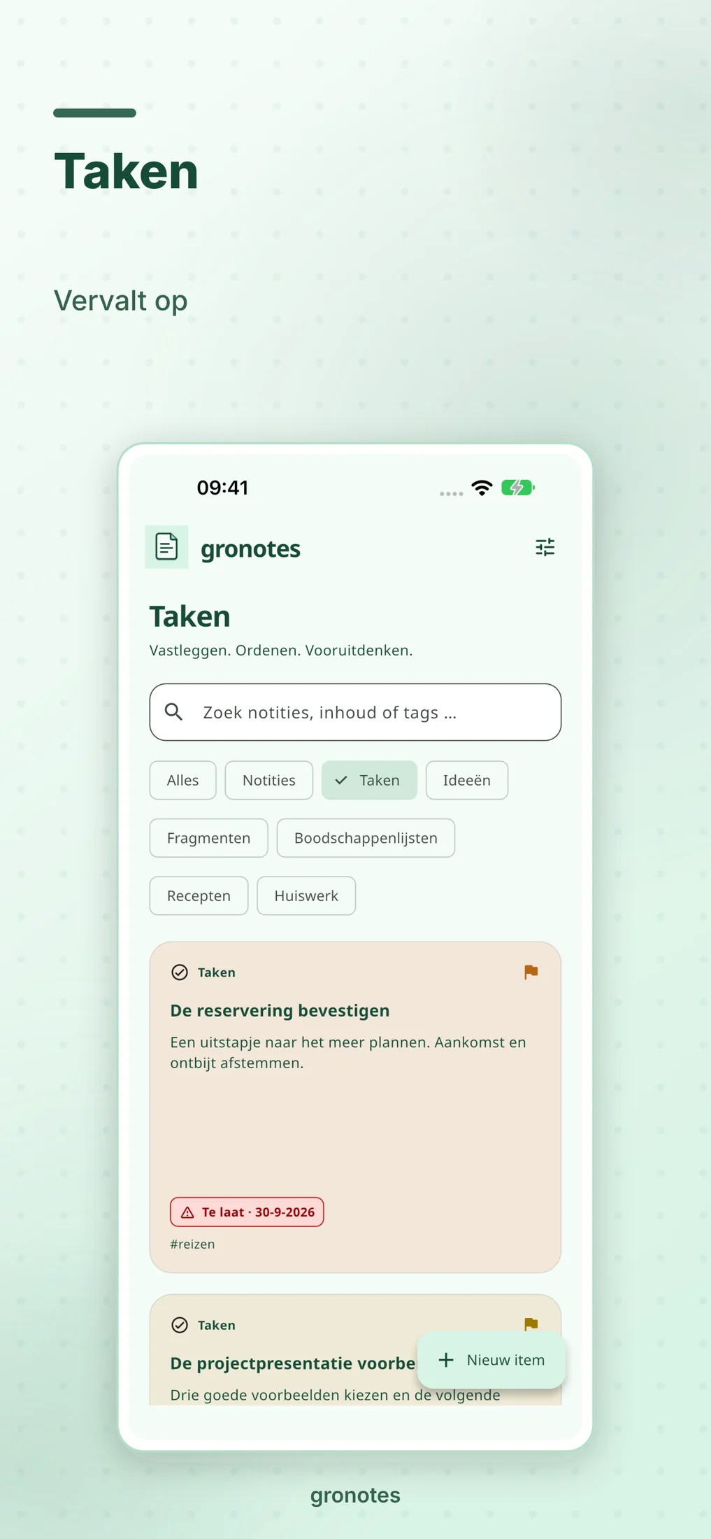 iOS · gronotes: Taken