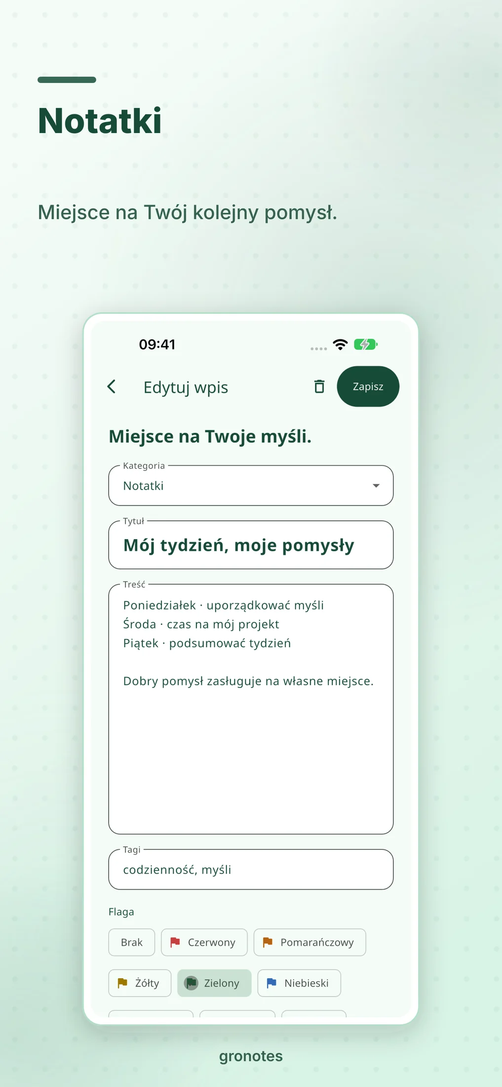 iOS · gronotes: Notatki