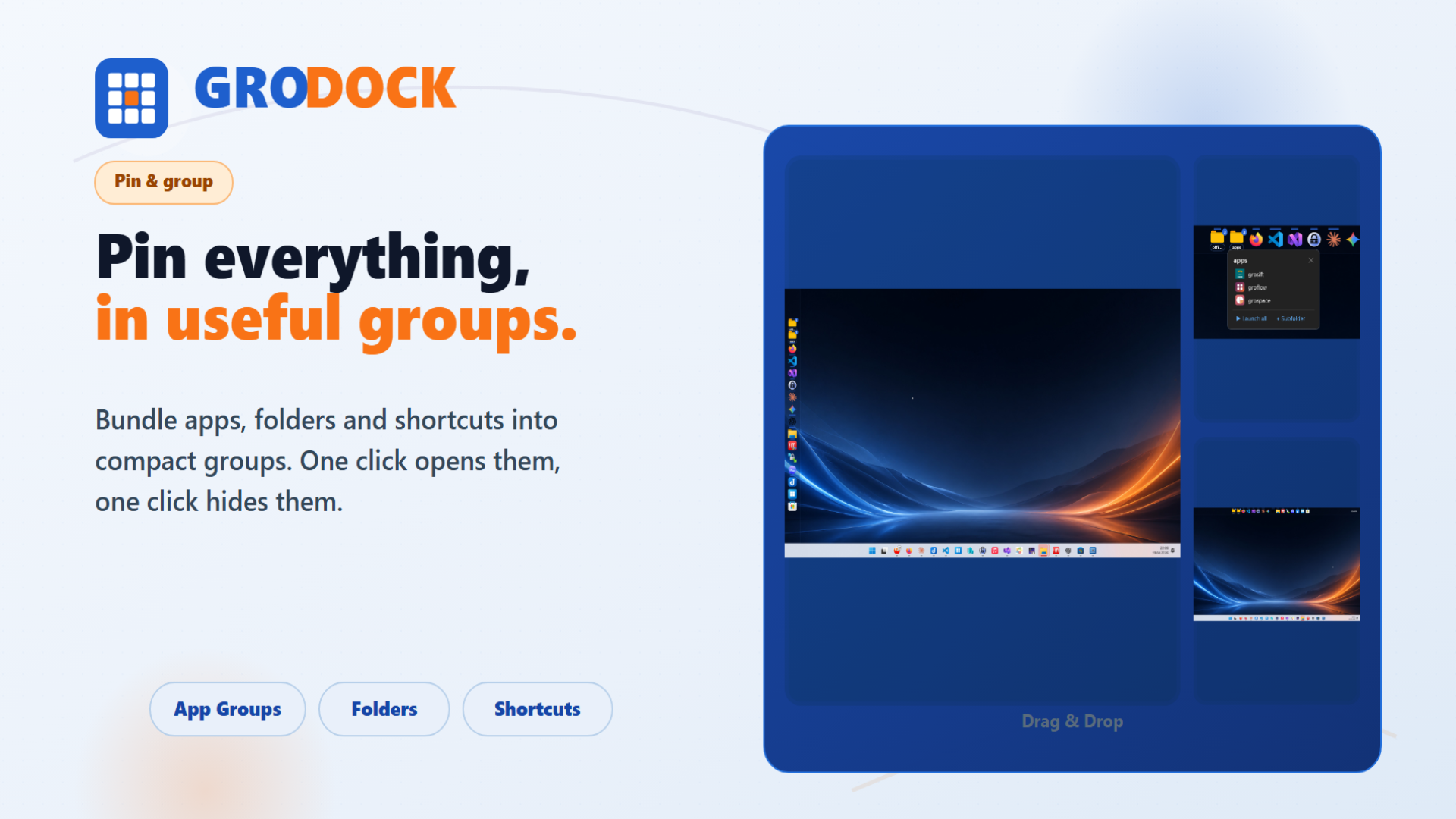 GroDock hero screenshot
