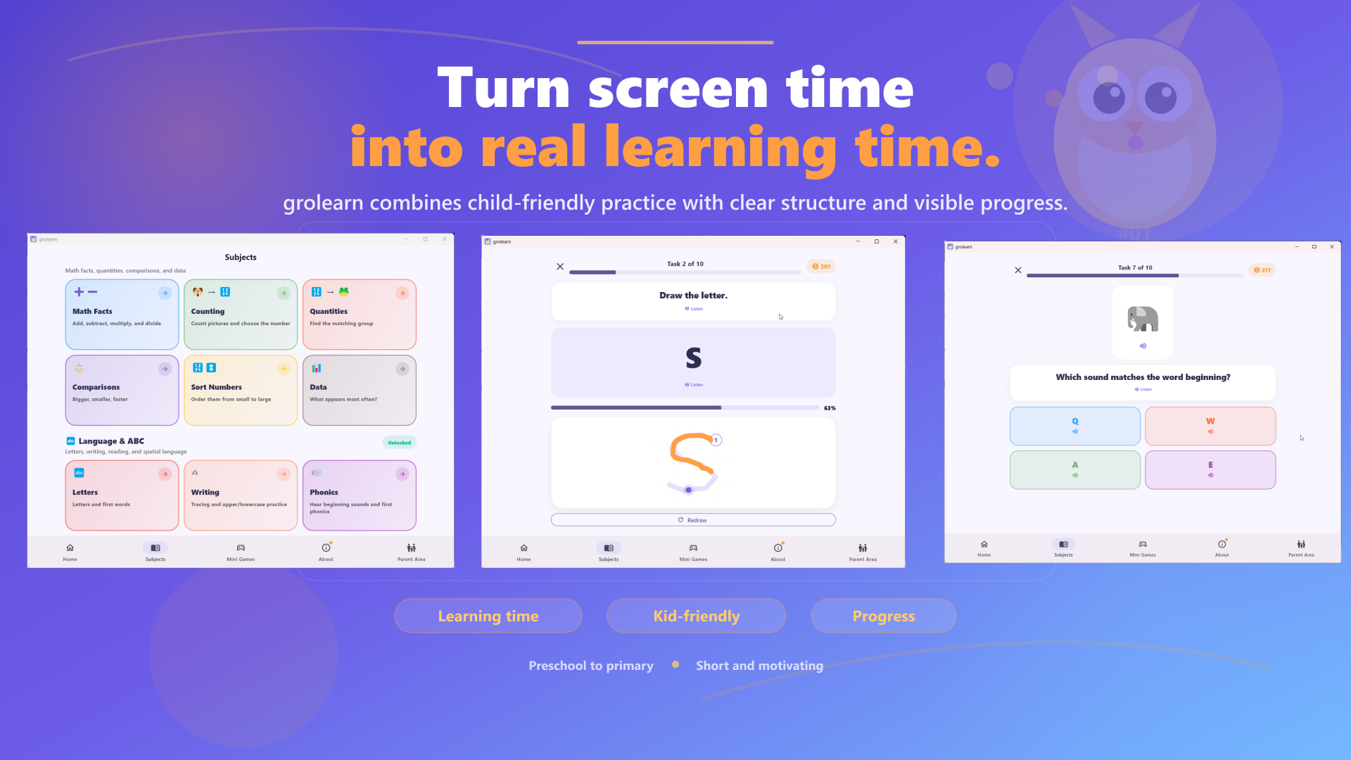 grolearn screenshot