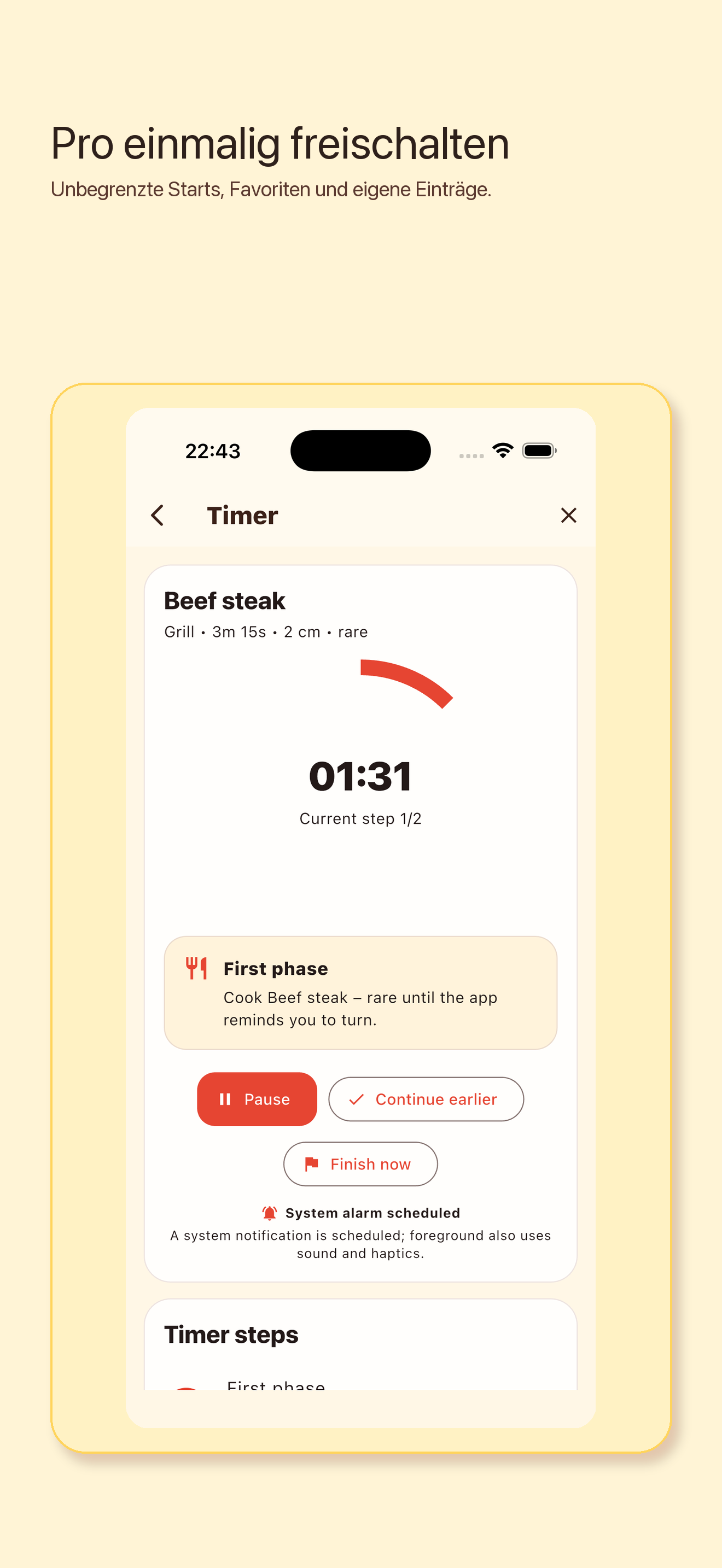 grotimer Screenshot 6: Pro-Freischaltung