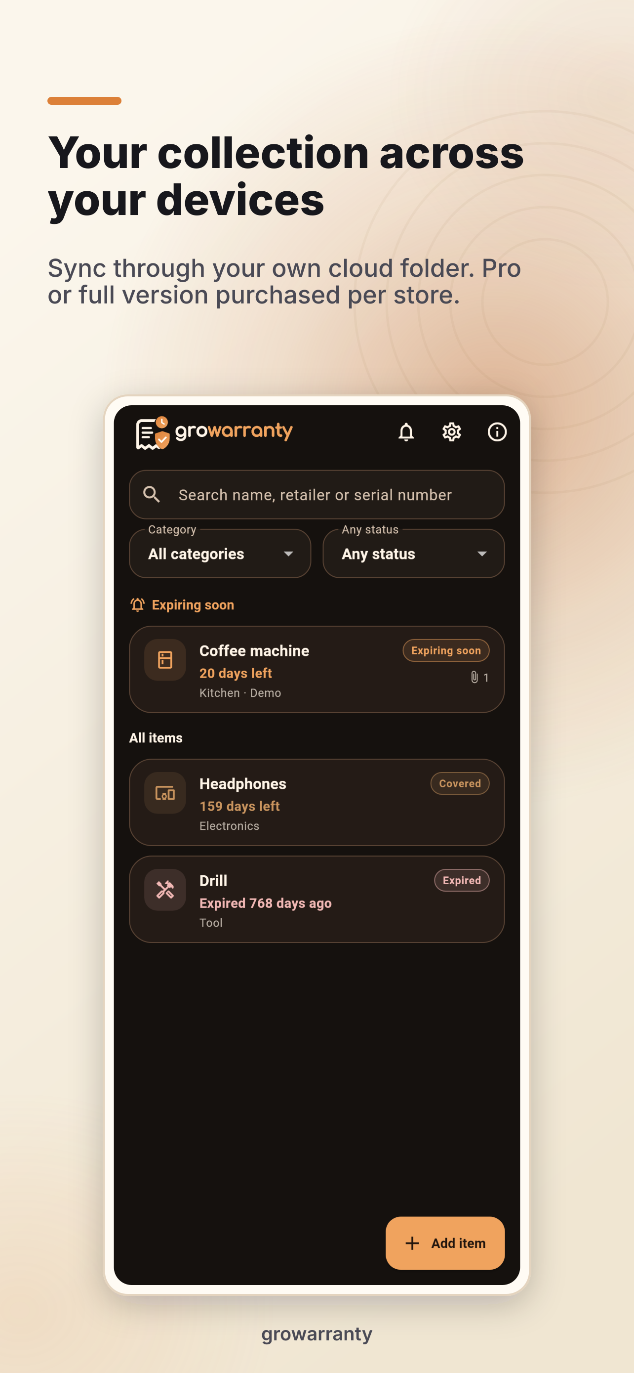 Your collection across your devices