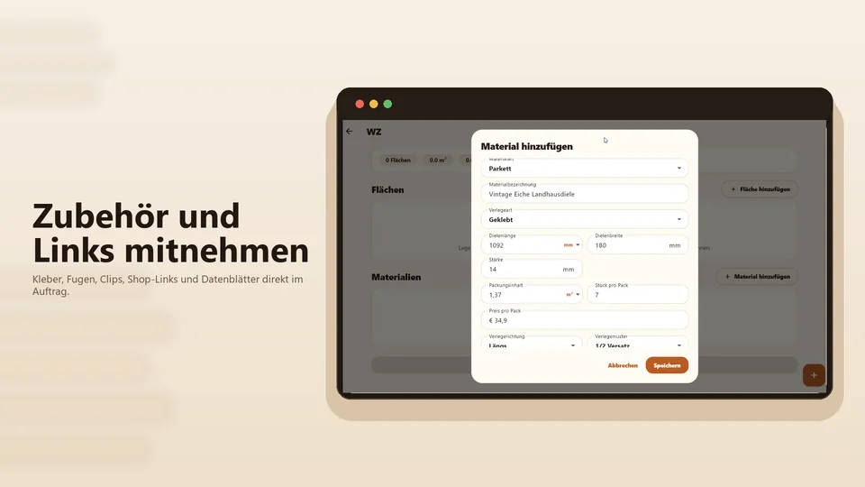 grocraft Zubehör- und Linkliste für Kleber, Clips, Shop-URL und Datenblatt.