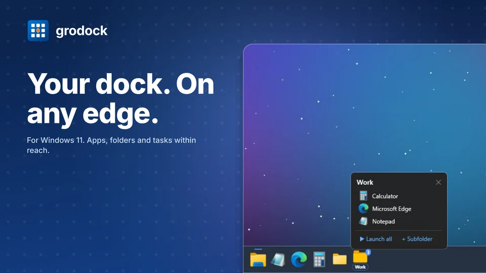 Your apps. Your folders. Your dock.