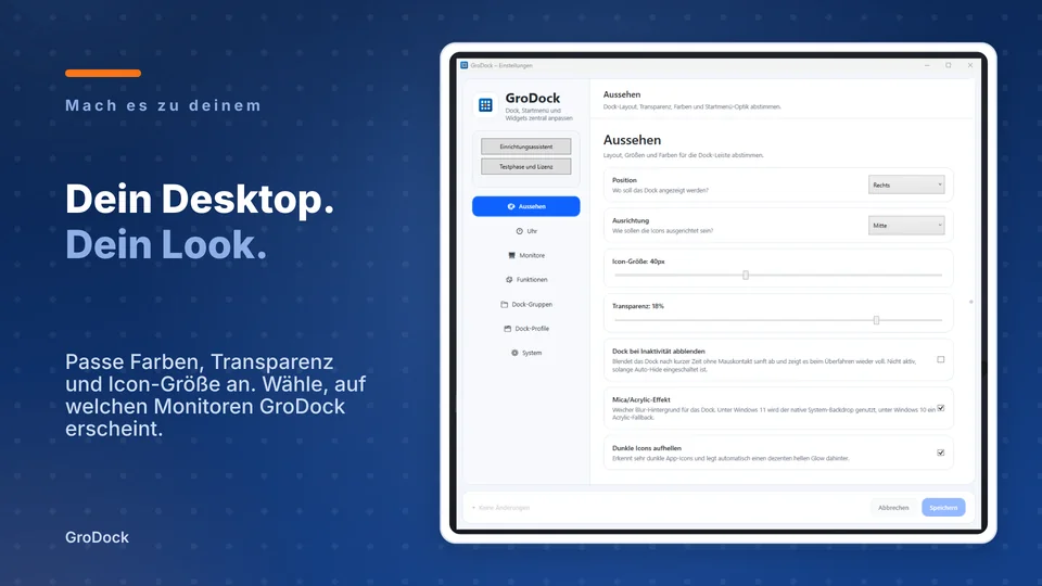 grodock: Dein Desktop. Dein Look.