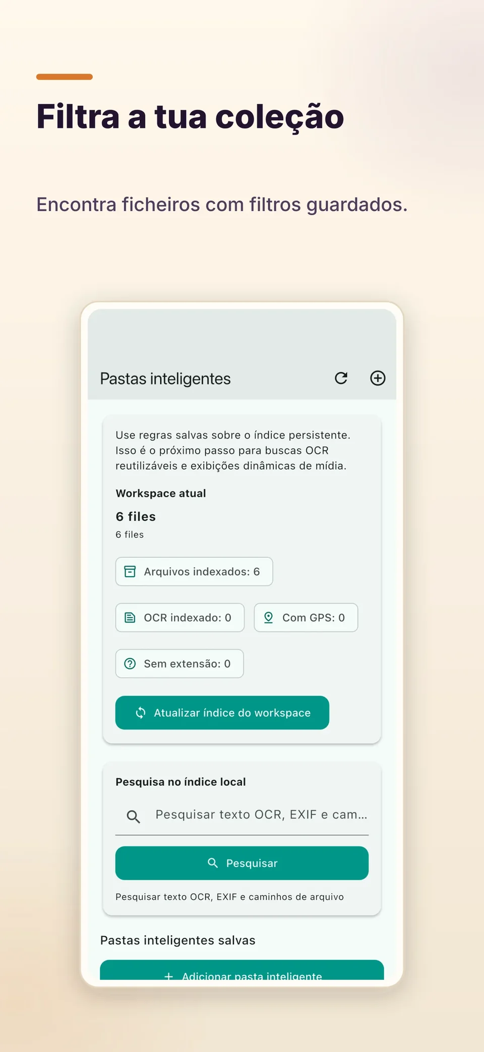 Filtra a tua coleção