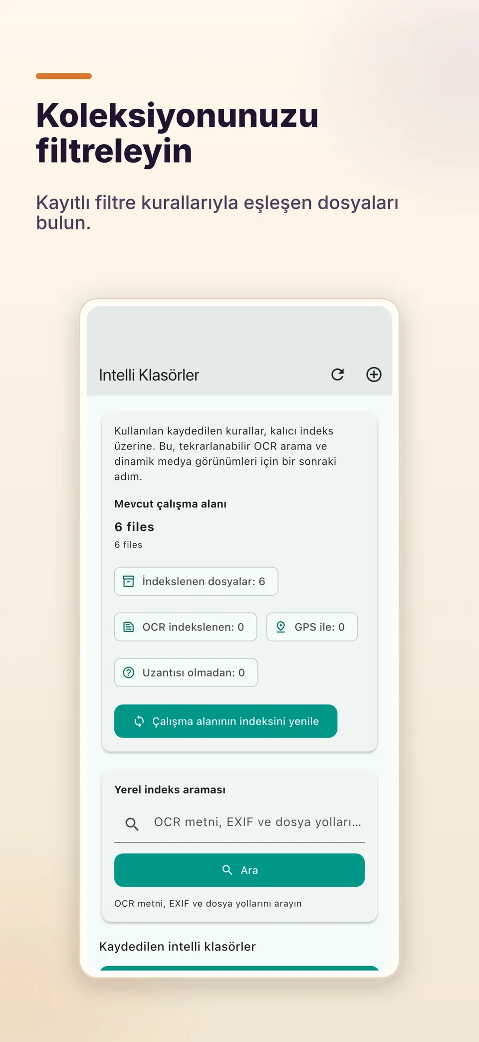 Koleksiyonunuzu filtreleyin