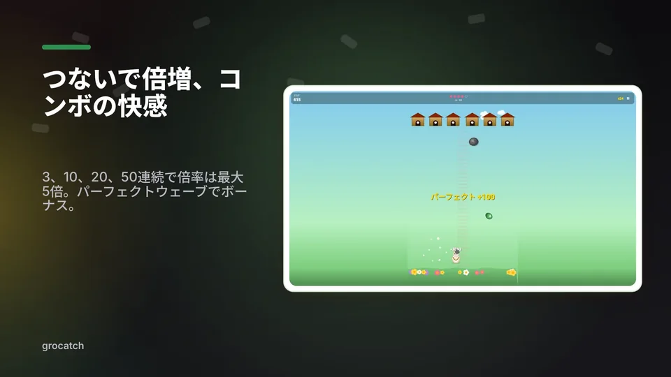 grocatch: つないで倍増、コンボの快感
