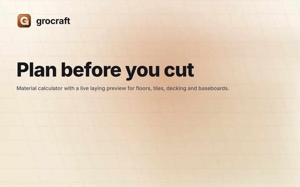 grocraft: Plan before you cut