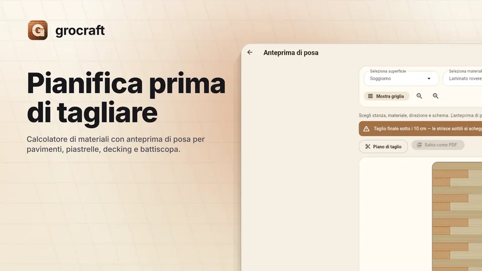 grocraft: Pianifica prima di tagliare