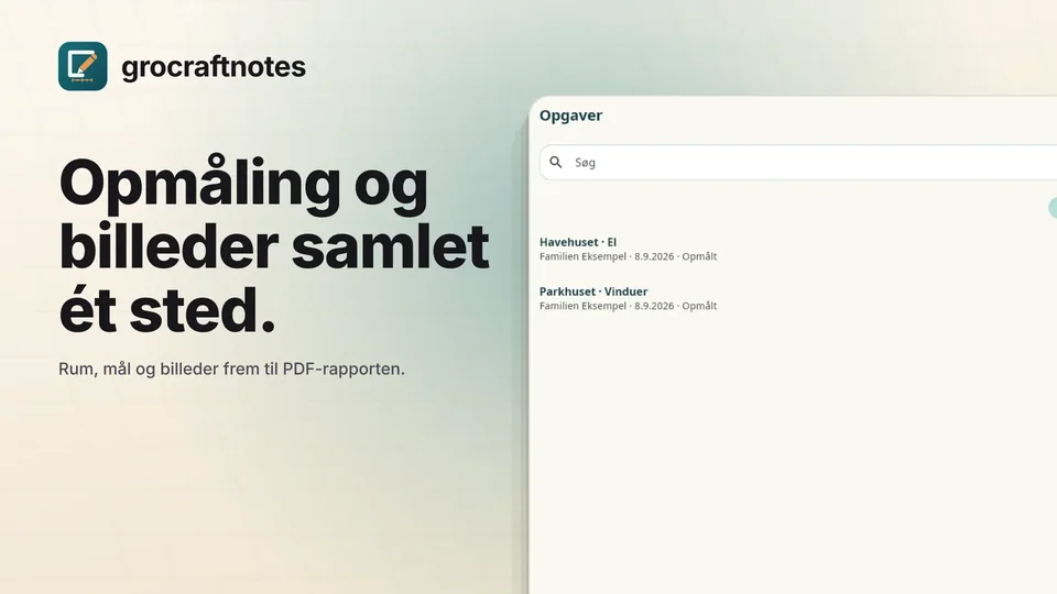 grocraftnotes: Opmåling og billeder samlet ét sted.