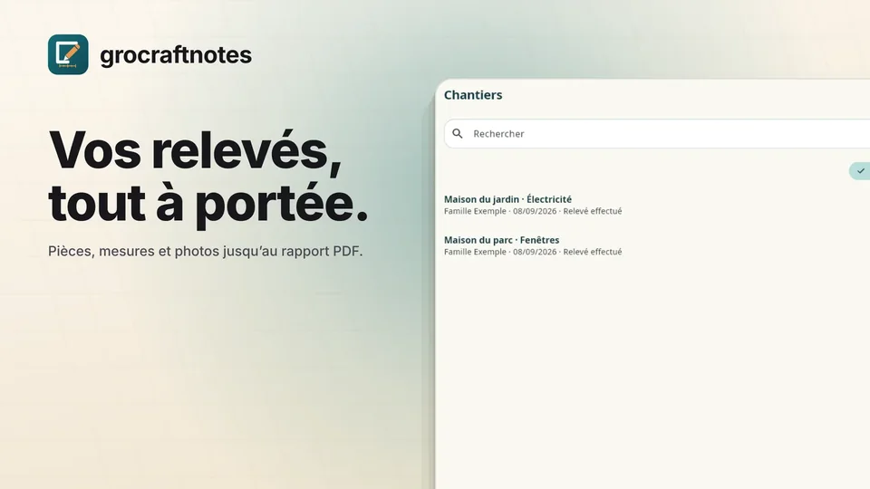 grocraftnotes: Vos relevés, tout à portée.
