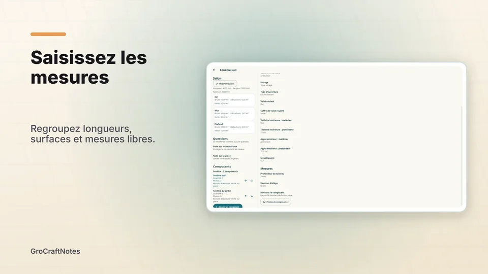 grocraftnotes: Saisissez les mesures