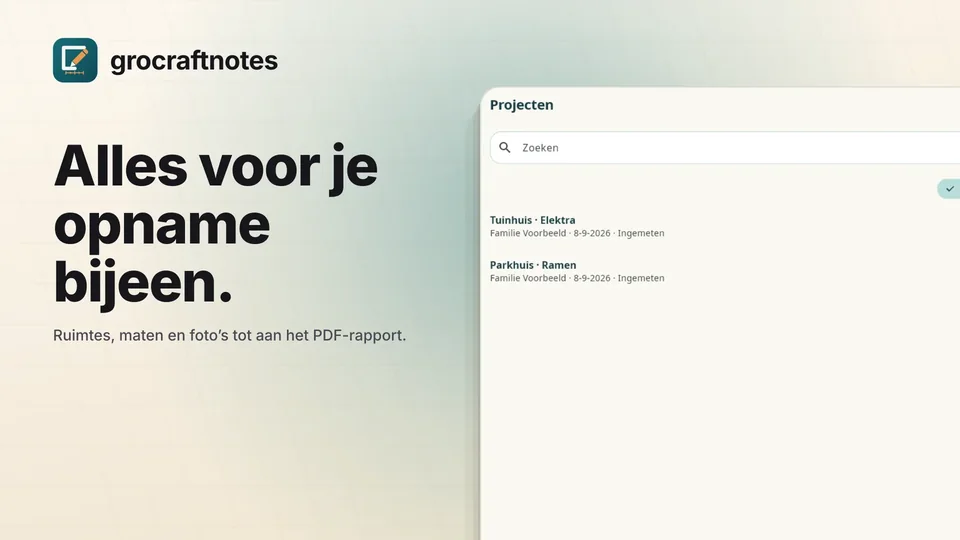 grocraftnotes: Alles voor je opname bijeen.