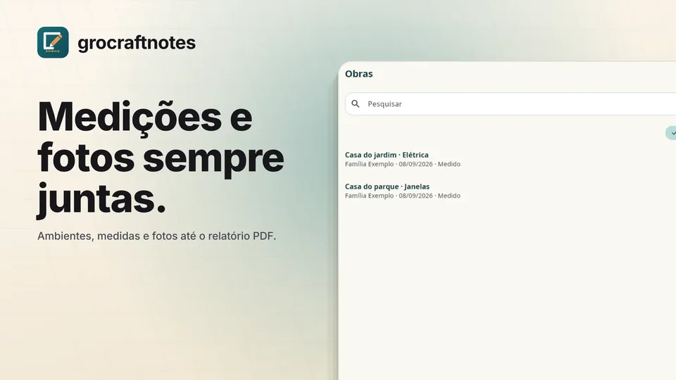 grocraftnotes: Medições e fotos sempre juntas.