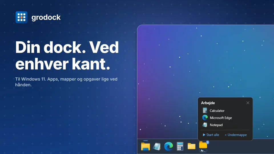 grodock: Din dock. Ved enhver kant.