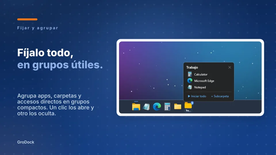 grodock: Fíjalo todo, en grupos útiles.