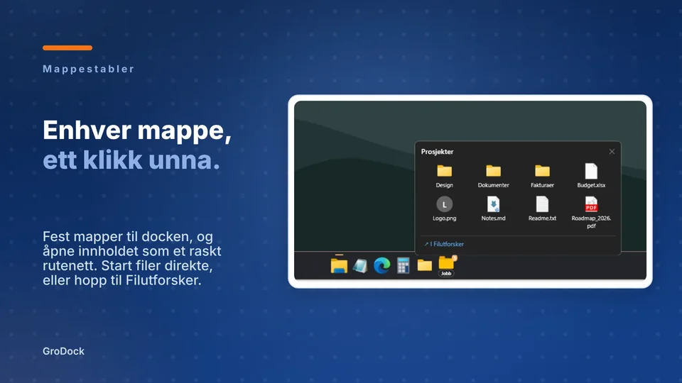 grodock: Enhver mappe, ett klikk unna.