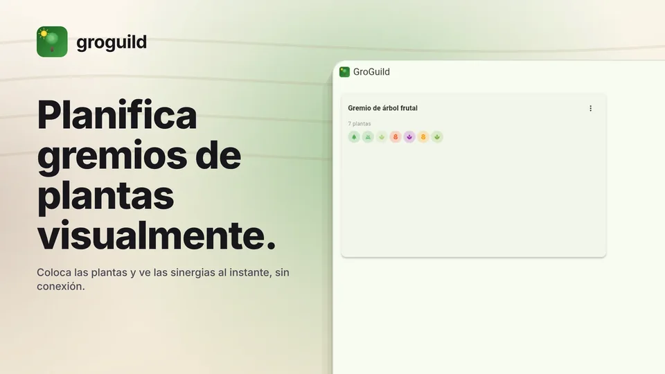 groguild: Planifica gremios de plantas visualmente.
