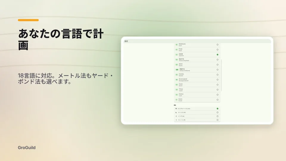 groguild: あなたの言語で計画