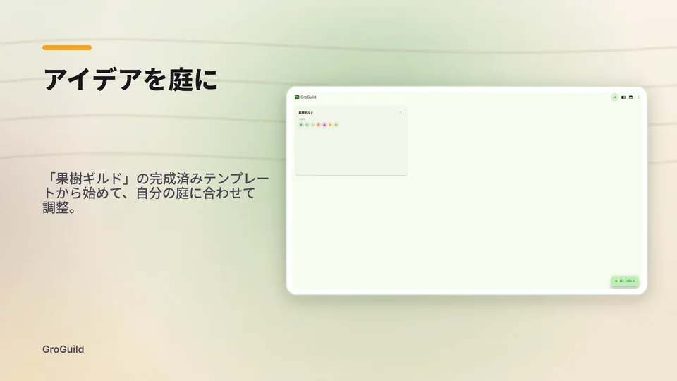groguild: アイデアを庭に