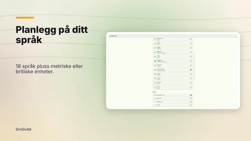 groguild: Planlegg på ditt språk
