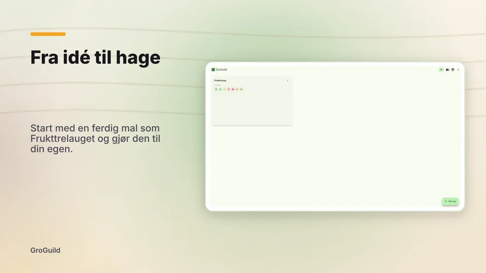 groguild: Fra idé til hage