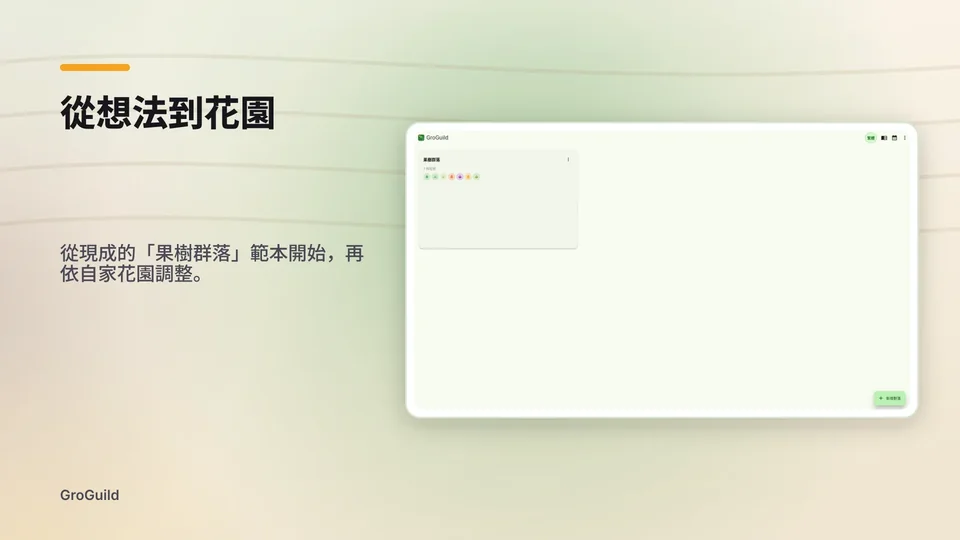 groguild: 從想法到花園