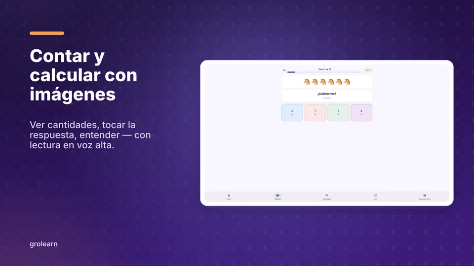 grolearn: Contar y calcular con imágenes