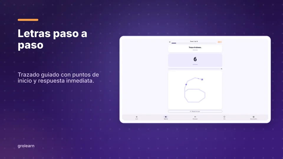 grolearn: Letras paso a paso