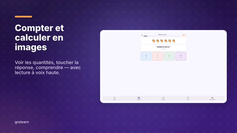 grolearn: Compter et calculer en images