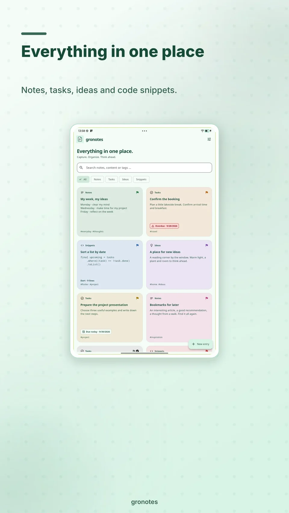 gronotes: Everything in one place