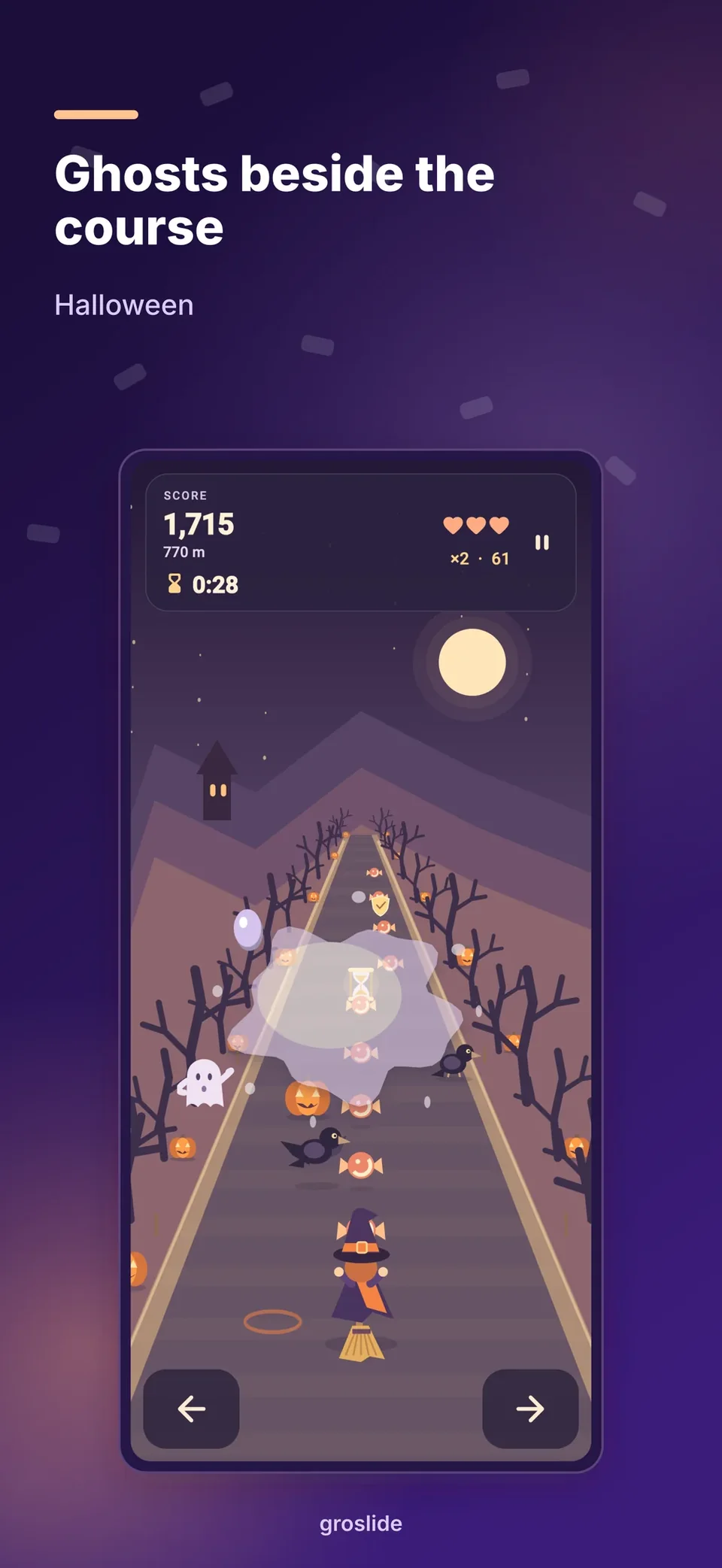 groslide: Ghosts beside the course