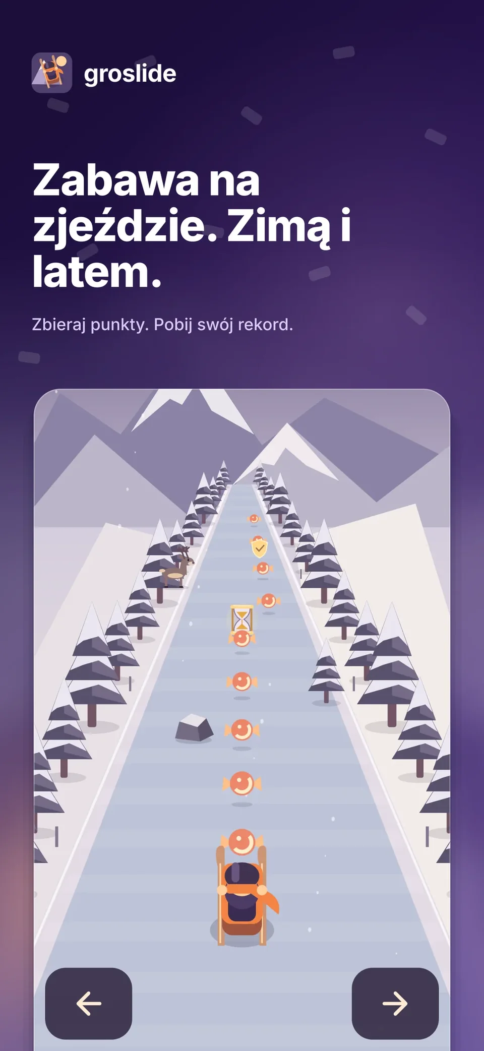 groslide: Zabawa na zjeździe. Zimą i latem.