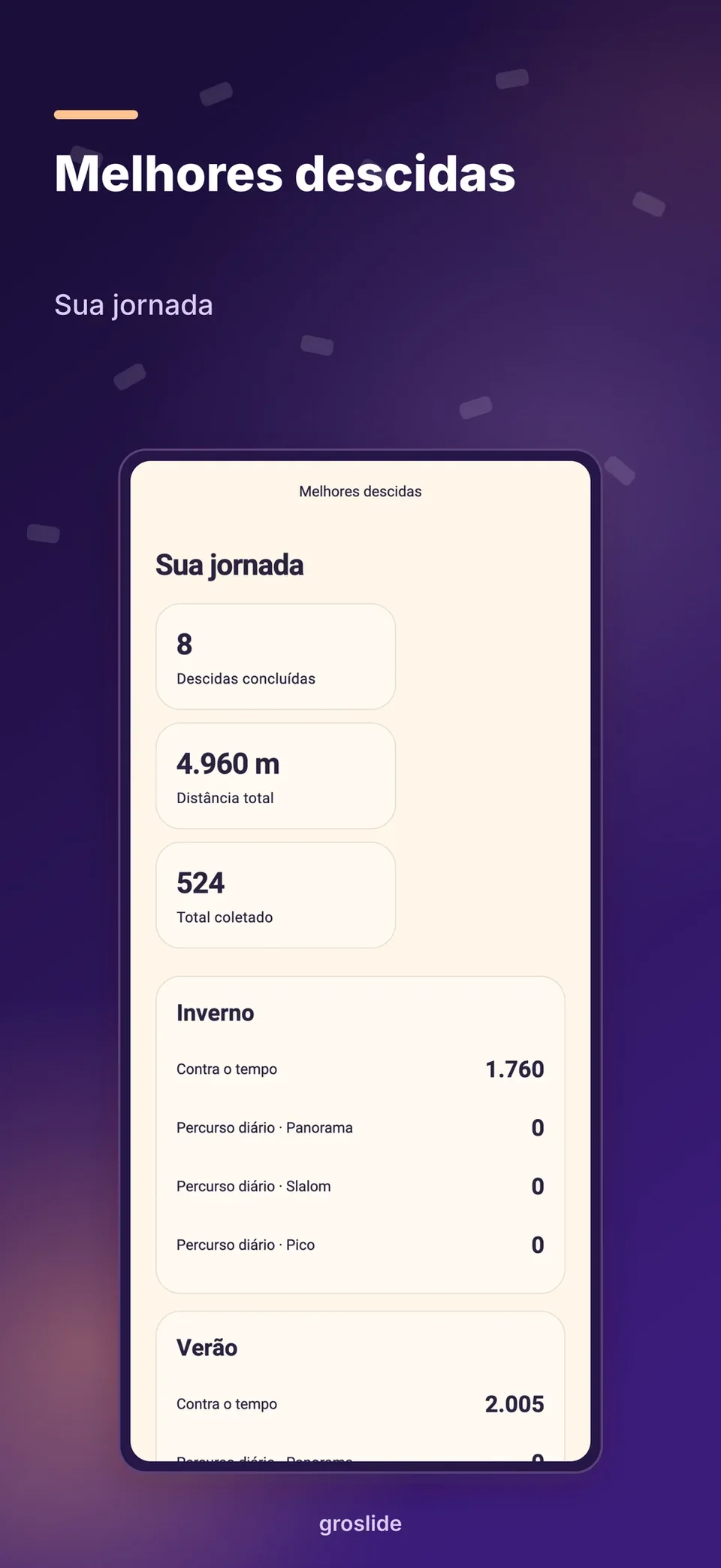 groslide: Melhores descidas