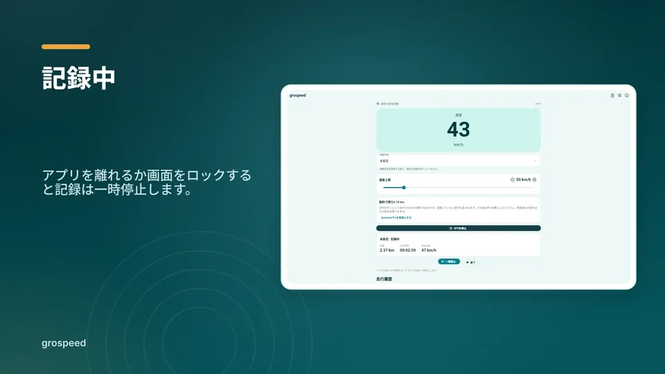 grospeed: 記録中