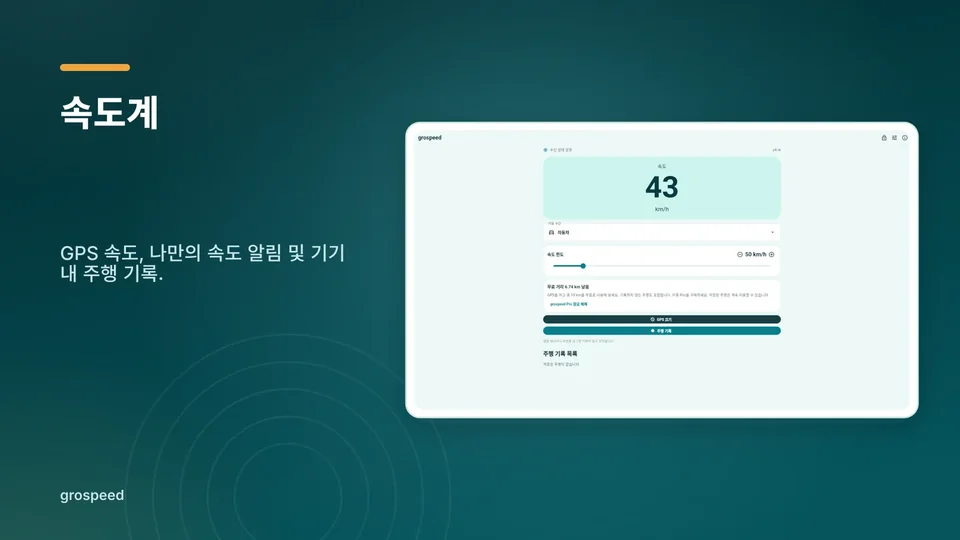 grospeed: 속도계