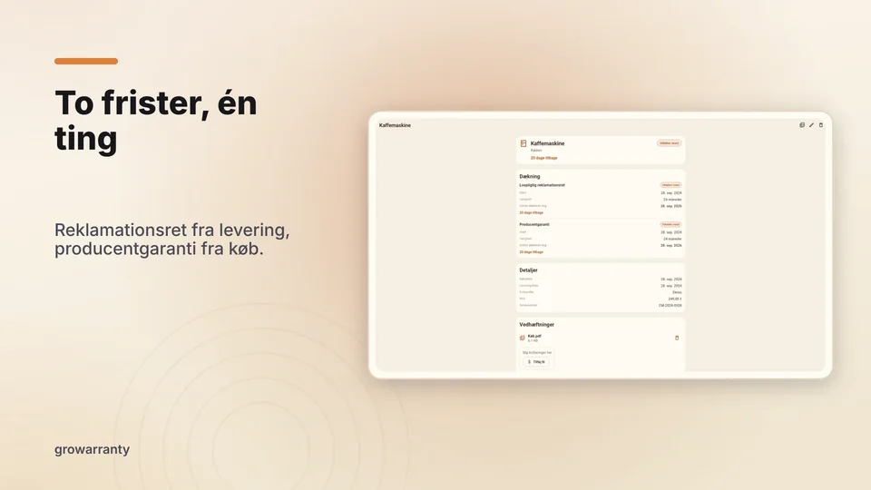 growarranty: To frister, én ting