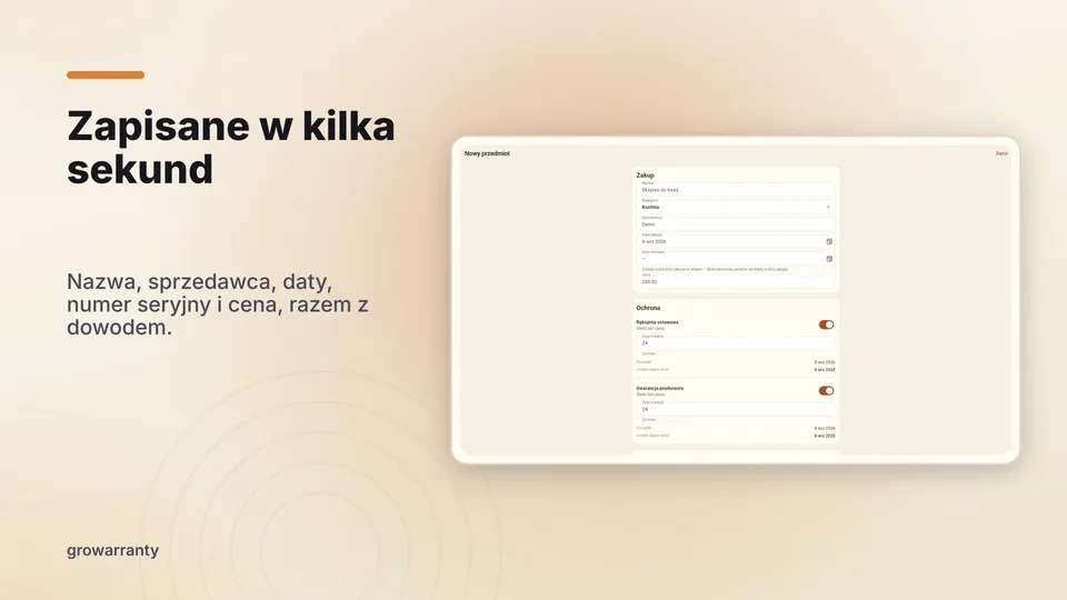 growarranty: Zapisane w kilka sekund
