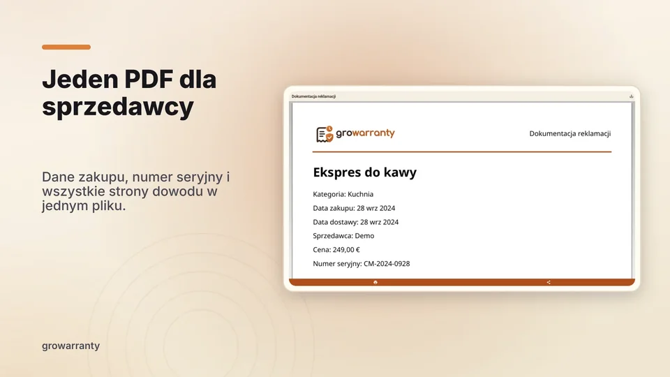 growarranty: Jeden PDF dla sprzedawcy